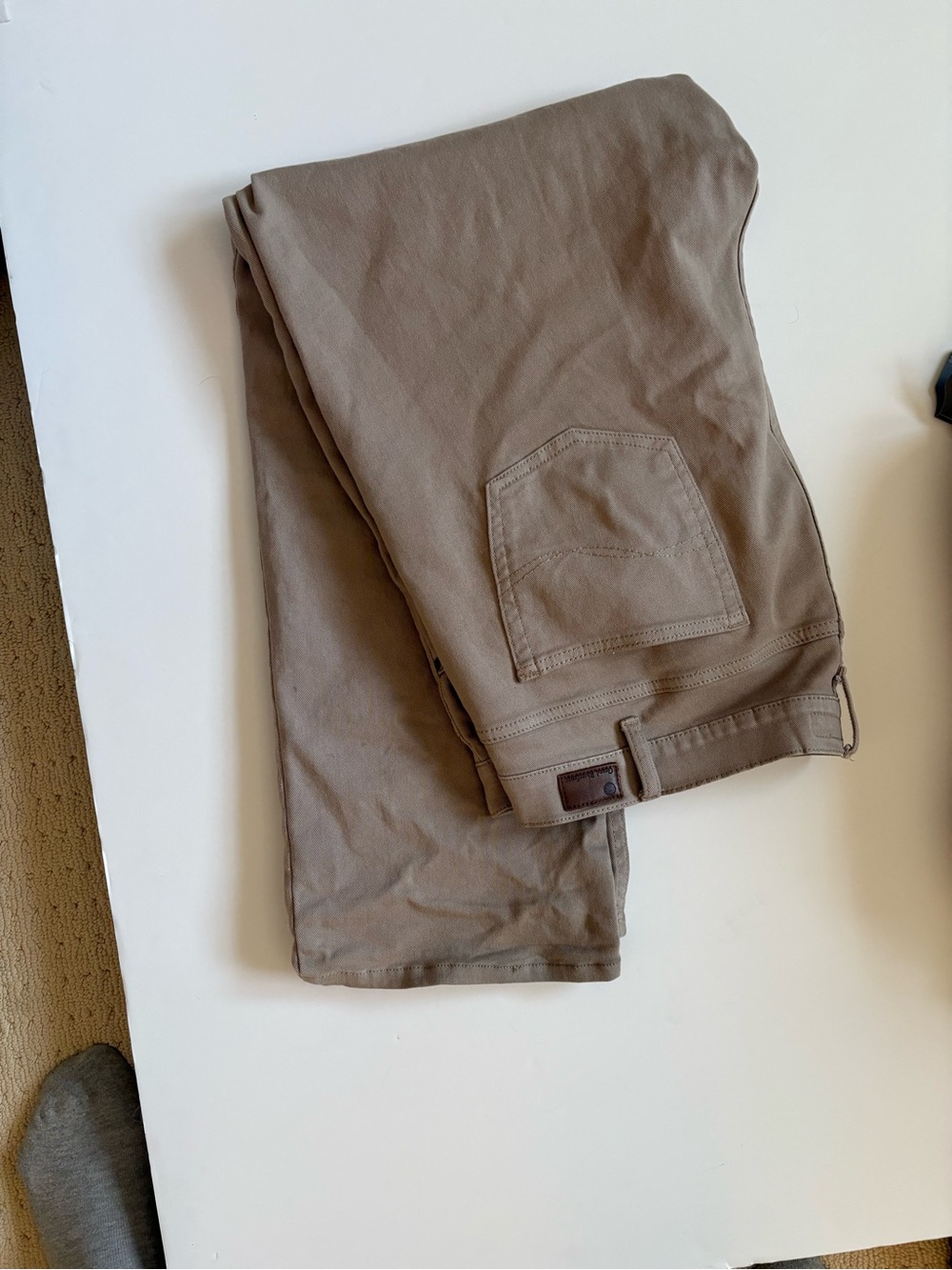 Men's Chino Jeans in Tan - Classic Straight Fit